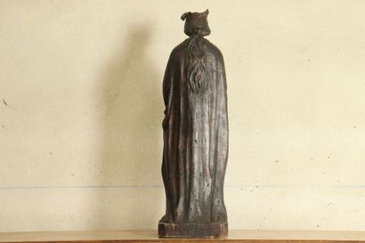 STATUE. En bois sculpté. Hauteur: 71cm. XIXème siècle. Quelques manques.