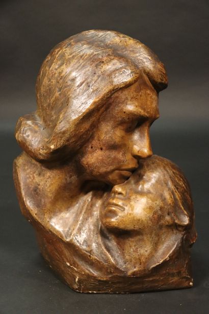 null Georges WASTERLAIN (1889-1963) Maternité, visages d'une femme et son enfant....