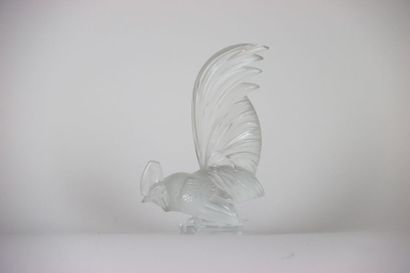 LALIQUE France. Sculpture en cristal poli-dépoli...