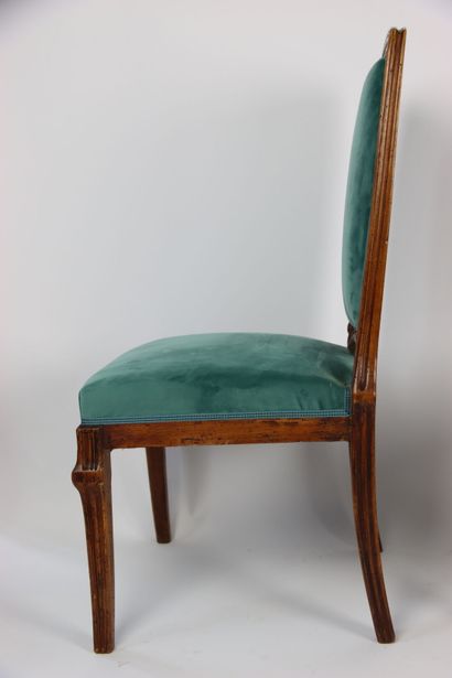 Émile GALLÉ (1846 -1904) Émile GALLÉ (1846 -1904). Paire de chaises modèle "Berce...