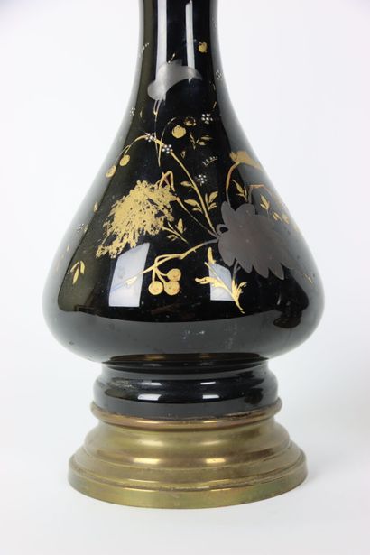 null Une paire de lampe à pétrole Napoléon III. Hauteur: 42 cm