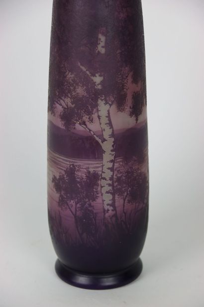 null Paul-Nicolas D'ARGENTAL (1875-1952). Vase in the purplish tones representing...