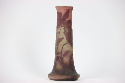 Établissements GALLÉ (1904-1906). Vase tronconique...