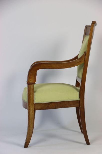 null Suite of four armchairs. Directoire period. Height : 92 cm. Height of the seat...