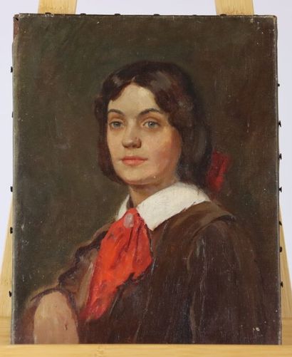 École française 1ère moitié XIXème. Portrait...