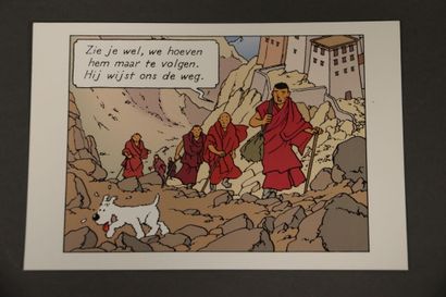 null Lot cartes p.(5) expo Tibet 1990. Editeur : HERGE MOULINSART ed. HAZAN. Parfait...
