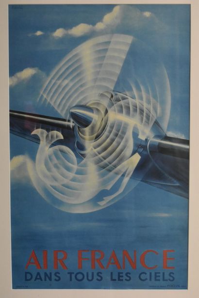ATELIER PERCEVAL, c. 1950 Atelier Perceval, affiche c. 1950, AIR FRANCE Dans tous...