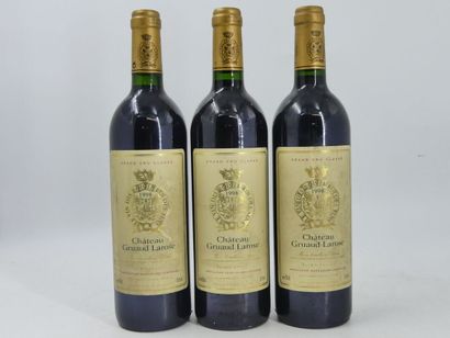 3 CHATEAU GRUAUD LAROSE 3 bottles of SAINT JULIEN, 1998, Château GRUAUD LAROSE. Faded...
