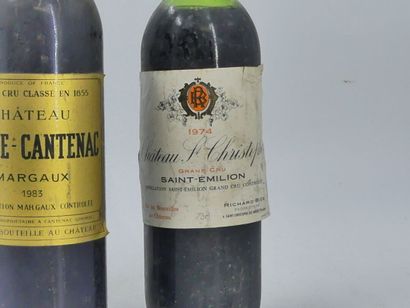 LOT 3 BORDEAUX 1 bottle of MARGAUX, 1983, Château BRANE CANTENAC. Stained label....