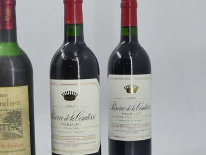 LOT DE 6 BORDEAUX 2 bottles of PESSAC LEOGNAN, 1996, Château OLIVIER. Levels -1 cm...