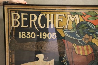 null Affiche "Berchem 1830-1905", encadrée sous verre. Dimensions à vue: 126x85cm....