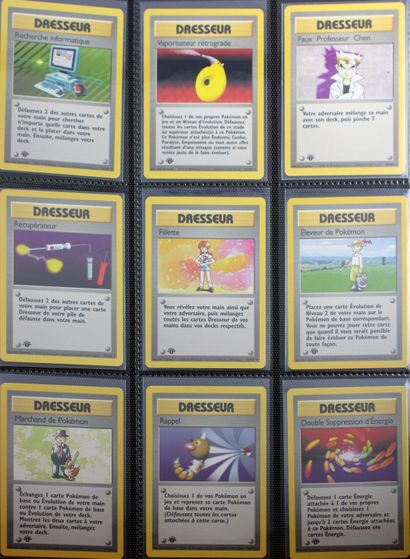 Pokémon : CLASSEUR Set de base complet édition 1 sans les cartes holographiques (17-102)...