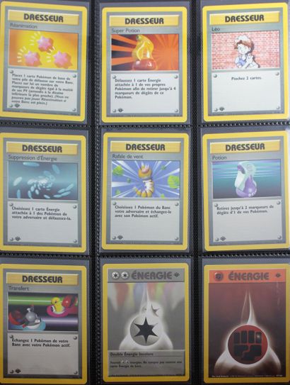 Pokémon : CLASSEUR Set de base complet édition 1 sans les cartes holographiques (17-102)...