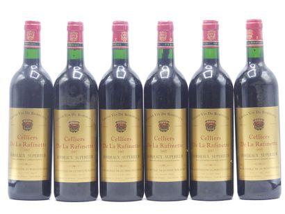 6 BORDEAUX 6 bottles of BORDEAUX SUPERIEUR 1997 CELLIER DE LA RAFINETTE





Available...
