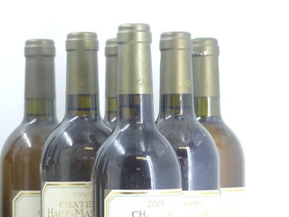 12 CHATEAU HAUT MAZIERES BLANC 12 bottles of BORDEAUX, 7 x 2005, 3 x 1997, 1 x 1996...