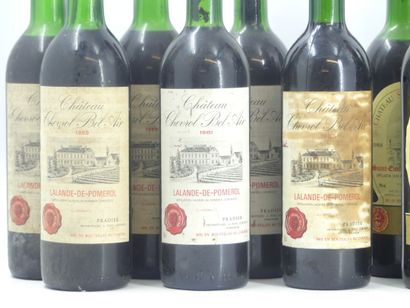 LOT 12 BORDEAUX 3 bottles of LALANDE DE POMEROL, 1969, Château CHEVAL BEL AIR. Faded...