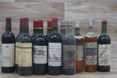 null 12 bottles of Bordeaux wine:

2 bottles of Saint-Estèphe Château Houissant 1976

1...
