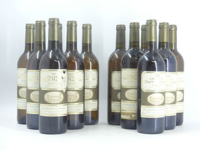 12 CHATEAU HAUT MAZIERES BLANC 12 bottles of BORDEAUX, 7 x 2005, 3 x 1997, 1 x 1996...