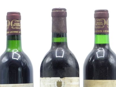 3 BORDEAUX 1 bottle of MARGAUX 1985 CHÂTEAU SEGONNES. Stained and faded label. Level...