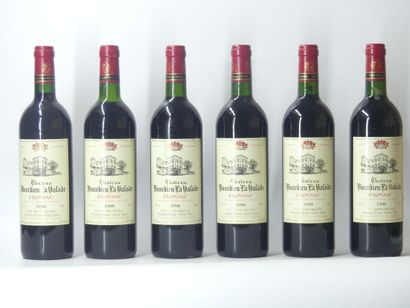 null 6 bottle of FRONSAC, 1998, CHÂTEAU BOURDIEU LA VALADE. Levels from -1.2 to -3...