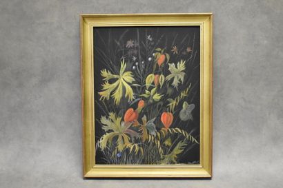 LUCIENNE MAILLOT (1905-1989) Lucienne MAILLOT (1905-1989). Fleurs des champs, gouache...