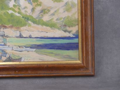 Paysage André FOSSEY (XIX-XX) (attribué à), Paysage, huile sur panneau. Dimensions...