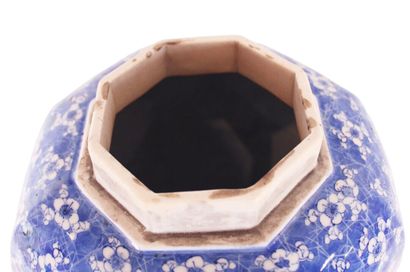 Pot octogonal JAPON. Pot octogonal couvert en porcelaine bleu blanc. XXe siècle.

Dimensions...