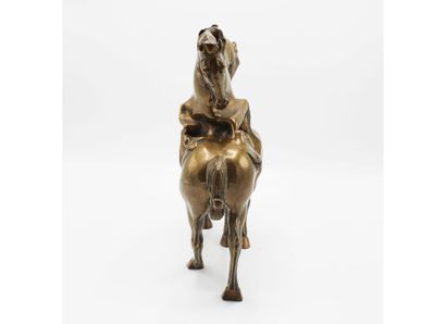 null Novello FINOTTI (né en 1939). "Gattamelata". Sculpture surréaliste en bronze...