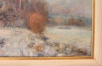 null Paul VOGLER (1852-1904). Paysage enneigé. Huile sur toile. Signé en bas à gauche.

Dimensions...