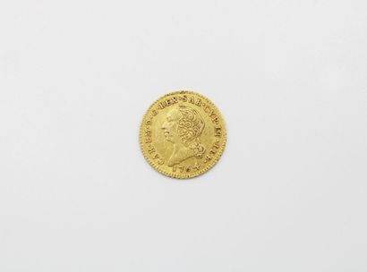 null ITALIE. Sardaigne. CHARLES EMMANUEL III (1730-1773). ½ doppia. 1764. (Fr. 1106)....