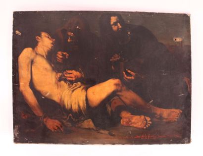 Saint Sébastien Martyr Suiveur de Théodule-Augustin RIBOT (1823-1891), d'après l'oeuvre...