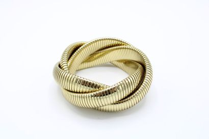 null Gold plated metal bracelet and tubogas mesh
Inside diameter: 20 cm