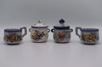 null CHAROLLES, Molin period. Meeting of two condiment pots and two coffee cups in...