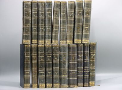 null THEATRE, Suite of collections in 19 volumes in-8 half basane of the time, pieces...