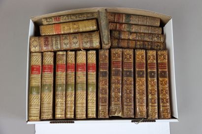 null MANNETTE of 18th century bindings in 4 unmatched including : 

de la PLACE,...