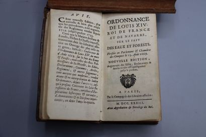 null [EAUX et FORETS], Réunion de deux ouvrages 

Ordonnance de Louis XIV roi de...