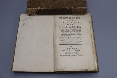 null BOISSIER de SAUVAGES. Memoirs on the Education of Silkworms. Divided into three...