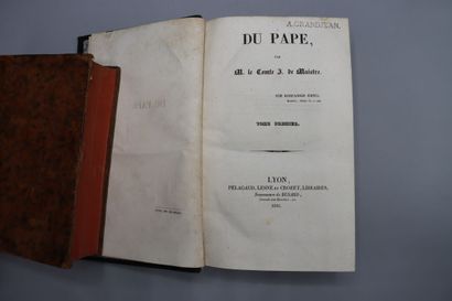 null MAISTRE (Count Joseph de). Set of 4 works :



Du Pape. Lyon, Pélagaud, Lesne...