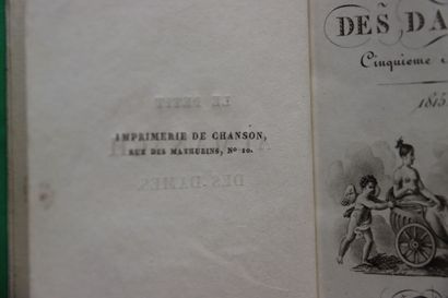 null [PETITS ALMANACHS] , 6 volumes dont :



ALMANACH LYRIQUE DES DAMES, Paris,...