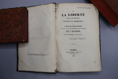 null MOREL de RUBEMPRE (J.). De la Liberté chez les Peuples anciens et modernes,...