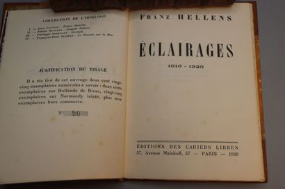 null HELLENS (Franz), Eclairages 1916-1923, Collection de l'Horloge, One hour One...