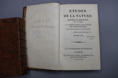 null BERNARDIN de SAINT-PIERRE (Jacques). Etudes de la Nature. Paris, Deterville,...