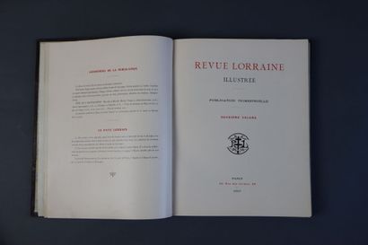 null [LORRAINE] - REVUE LORRAINE illustrée . Quarterly publication. Second volume....