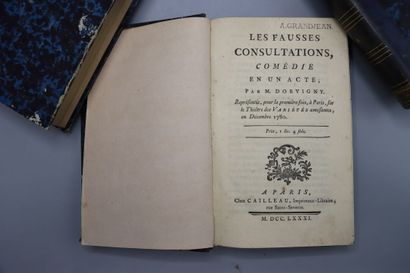 null [THEÂTRE XVIIIe et XIXe siècles - RECUEIL FACTICE] - Ensemble de 3 volumes in-8...