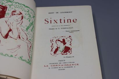 null GOURMONT (Rémy de). Sixtine. Novel of the cerebral life. Drawings by G. d'Espagnat....