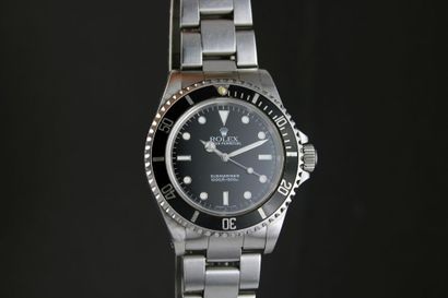 ROLEX Submariner réf.14060 circa 1997 Montre bracelet en acier. Boitier de plongée...