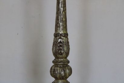 null Pair of molded, carved and gilded wooden torches in the 18th century taste....