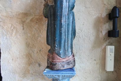 null Virgin in polychrome wood, in the taste of the eighteenth century. Height 36...