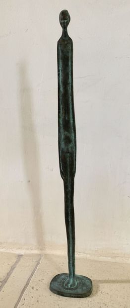 null École française du XXe siècle, dans le goût d'Alberto GIACOMETTI (1901-1966),...