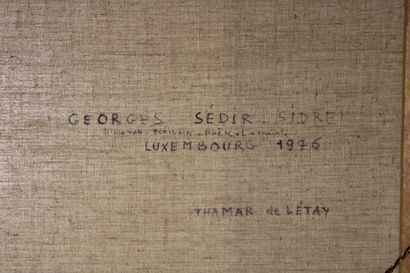 null THAMAR DE LETAY (XXe siècle), portrait de Georges Sédir, huile sur toile. Signé...
